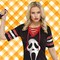 Adult Ghost Face Dress Costume Lace Up Tunic Style Small Fits